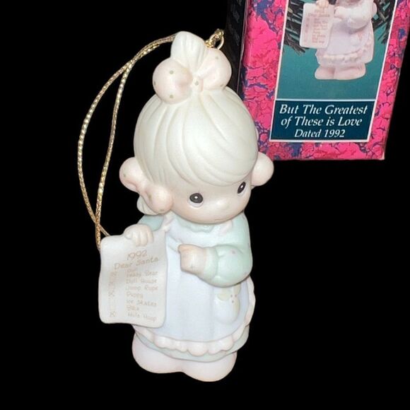 VTG 1992 Precious Moments Christmas ornament "But the Greatest of These Is Love” - Picture 3 of 10